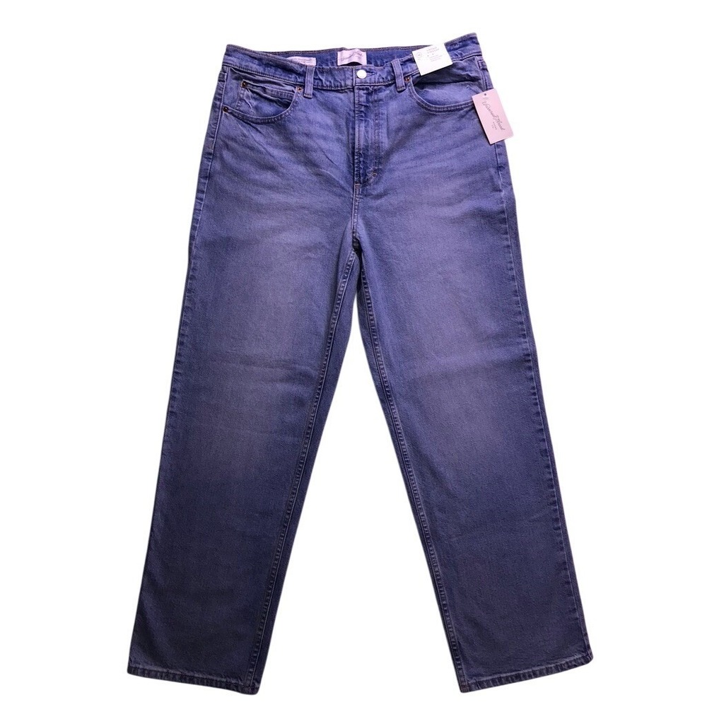 Universal Thread Vintage Straight‎ Jeans Womens 14 Blue NWT Highest Rise Stretch